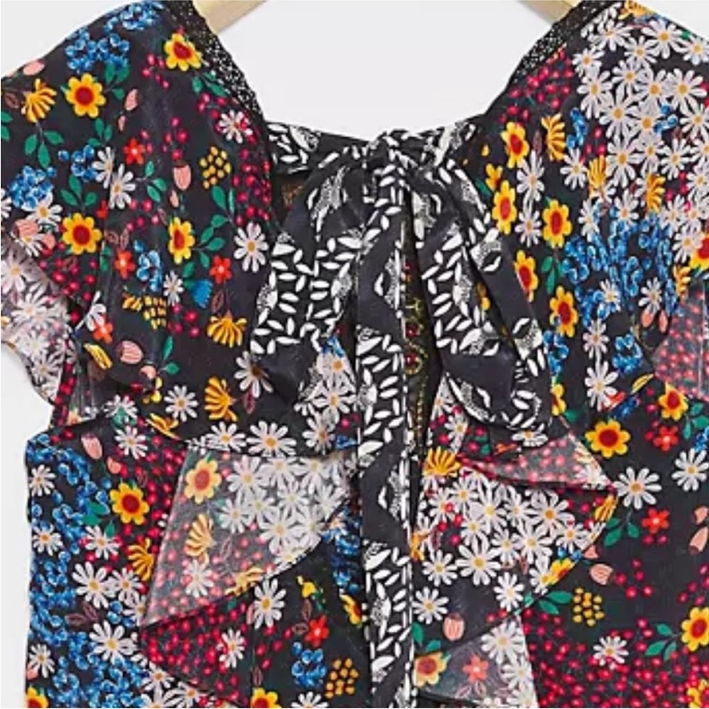 🌺Host Pick🌺 Anthropologie Bhanuni by Jyoti Embroidered Beaded Neda Top M NWOT - Picture 11 of 11